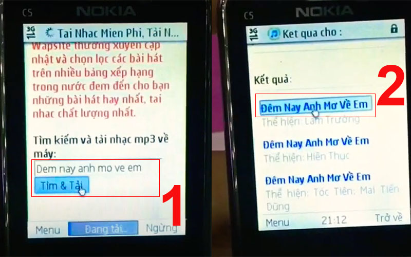 Chọn bài hát bạn muốn tải
